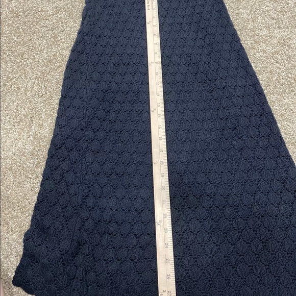 Banana Republic Maxi Sleeveless Black Sweater Dress, Crochet Lined Size 6 - Picture 15 of 15